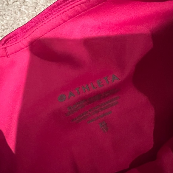 Athleta Hot Pink Fleece Lined Leggings 25inch - Picture 3 of 4